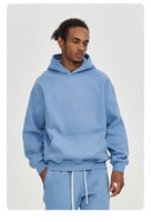 Sweat à capuche épais 350g, vierge, confortable, à épaules tombantes, pour broderie