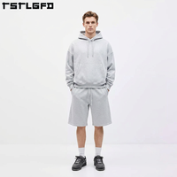 Sudaderas Ecológicas con Estampado Sólido para Hombre, 100% Algodón Orgánico, Invierno, Tallas Grandes, Sudadera con Capucha y Pantalones Cortos de Maternidad