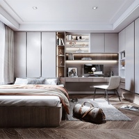 Armoire de chambre d'enfant au design personnalisable avec bureau et bibliothèque, idéale pour le mobilier de chambre à coucher