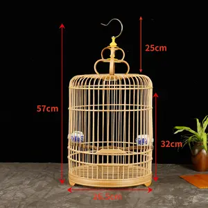 핫 세일 마스코타 중국 골동품 대나무 화려한 야외 교수형 새 케이지