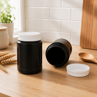 Pot en plastique HDPE HMD1600-105, contenants alimentaires 1600 ml avec bouchon à vis PP pour médicaments et poudres cosmétiques