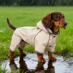 उच्च गुणवत्ता चिंतनशील लक्जरी कपास पॉलिएस्टर ग्रीष्मकालीन कुत्ते वर्षा ठोस रंग कोट - Product Image 5