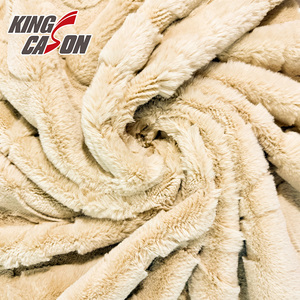 KINGCASON Fabrication directe 100% polyester, motif floral 3D personnalisé, couleur jaune uni, fourrure de <span class=keywords><strong>lapin</strong></span> pour literie égyptienne - Product Image 4