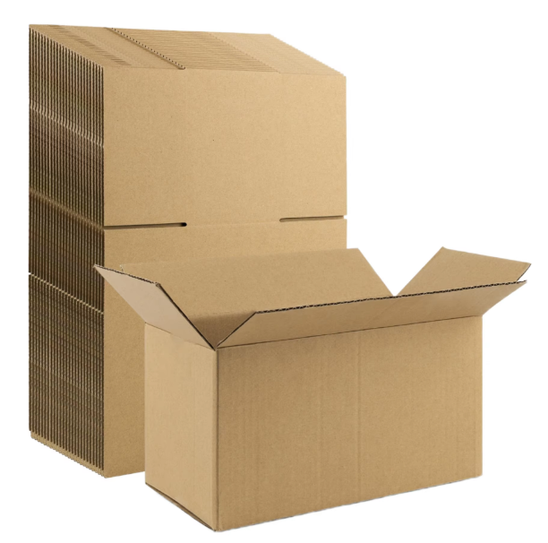 Wholesale Custom Strong Double-wall Corrugated Cardboard Boxes in Natural Brown for Moving and Transporting Wardrobes