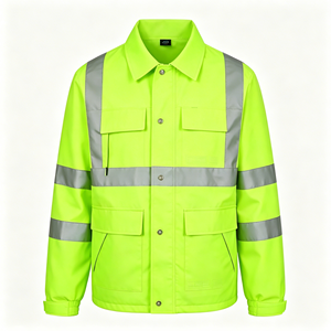เสื้อแจ็คเก็ตทำงานแบบสะท้อนแสง ป้องกันน้ำ ระบายอากาศได้ดี ผลิตจากโพลีเอสเตอร์ คุณสมบัติป้องกันไฟฟ้าสถิตย์ จัดจำหน่ายโดยโรงงาน - Product Image 1