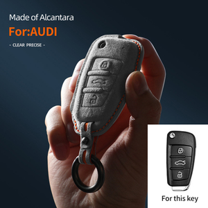 Cover per Chiave Auto Antigraffio con Portachiavi per <span class=keywords><strong>AUDI</strong></span> <span class=keywords><strong>Q3</strong></span> Q5 Q7 A3 <span class=keywords><strong>Accessori</strong></span> Interni - Product Image 1