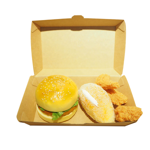 Hot bán tùy chỉnh in suaqre sóng giấy kraft thức ăn nhanh Takeaway Burger Hộp bao bì - Product Image 5