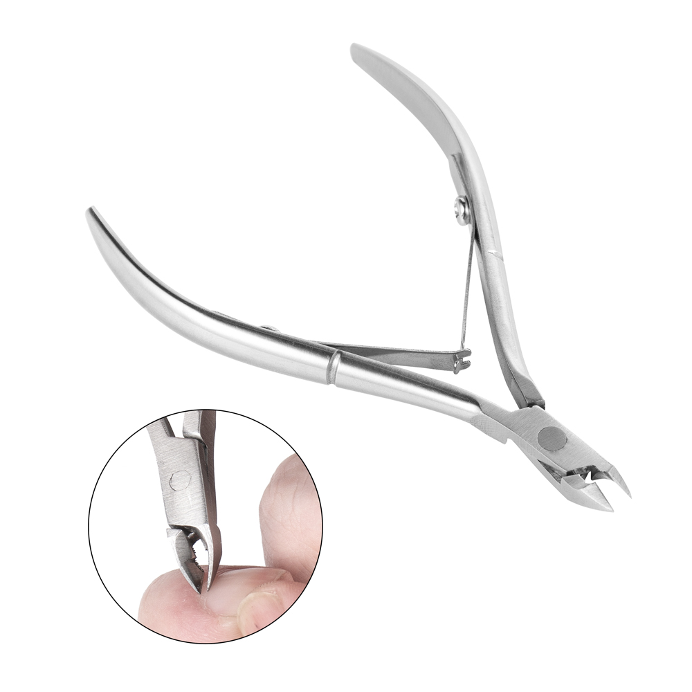 Нержавеющая сталь Профессиональный Одноразовые Подиатрия вросшие ногти, удаляет мертвую кожу ножницы пользовательские кутикулы Щипцы для ногтей