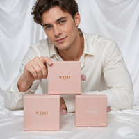 Boîtes cadeaux carrées légères et élégantes Talent Pink 9*9*3.5cm Modèle SW121 Service de fabrication d'échantillons disponible