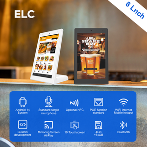 Tablet Android Touchscreen da 8 Pollici a Forma di L con NFC e PoE, Display Interattivo per Pagamenti, Valutazioni e Riconoscimento AI, Uso Commerciale - Product Image 4