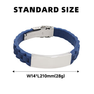 En iyi özelleştirilmiş elastik silikon bilekliği uzun vadeli hizmet spor kauçuk çekicilik bilekliği ve şık - Product Image 3