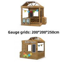 Maison de jeu en bois pour enfants, aire de jeux de jardin d'enfants, pour la maternelle, extérieur, salle de classe, cuisine de terre