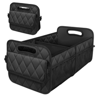Organisateur de coffre en cuir en stock pour Amazon, boîte de rangement pour voiture, conteneur de rangement pour bagages et hayon