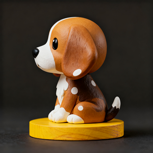 Figura de Cachorro <span class=keywords><strong>Beagle</strong></span> - Miniatura de Resina Tallada a Mano, Decoración para el Hogar, Juguete de Animales Pequeños, Mascota Canina - Product Image 4