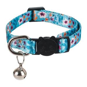 Venta caliente de fábrica, collar de gato con estampado de poliéster con campana, otro collar de perro personalizado para mascotas - Product Image 4
