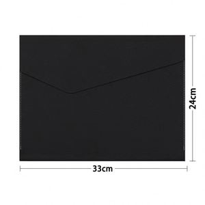 Custom Logo Printing File Bags <b>A4</b> Size <b>Folders</b> PU <b>Leather</b> Documents Storage Bag Business Office Information File Storage <b>Folder</b> - Product Image 5