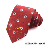 Cravate de mariage formelle pour homme en polyester jacquard rayé floral à séchage rapide de 7 cm pour le marié