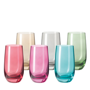 Juego de 6 Copas SORA de 390 ml, Copas de Vino sin Tallo de Colores - Product Image 1