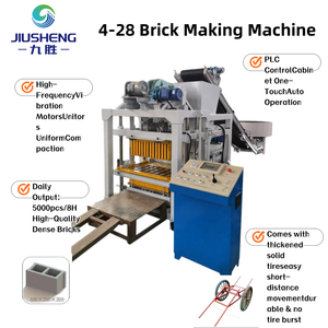 Machine industrielle de fabrication de briques QTJ4-28 pour parpaings et <span class=keywords><strong>hourdis</strong></span>, avec options multi-tension et garantie d'un an - Product Image 4