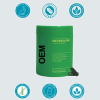 Compléments alimentaires à base de plantes OEM/ODM, extrait de thé vert et capsules énergétiques à la vitamine B12, certifiés Halal/Kosher, personnalisables pour adultes