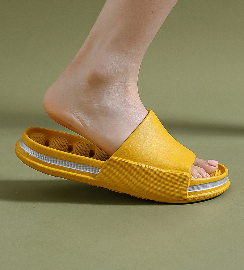 Men Hollowed Bathroom Non-slip Flop Slippers Non-slip Indoor Outdoor Beach Slide Shoes