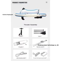 Vente directe usine – Bateau à réaction électrique gonflable 700W, propulseur 180-200kg, pour piscine, flottation aquatique, sports nautiques en extérieur