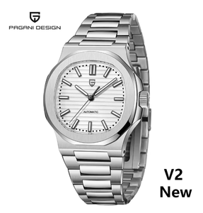 Montres PAGANI DESIGN 1728 pour homme, montre automatique de luxe pour homme, mécanique, 40 mm, bracelet en acier inoxydable, <span class=keywords><strong>verre</strong></span> saphir AR. - Product Image 2