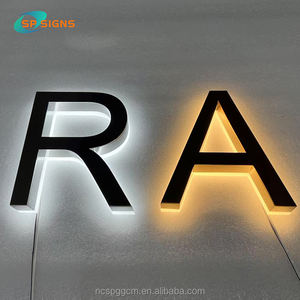 Insegna Luminosa Personalizzata SPSIGN in Acciaio Inox con Retroilluminazione <span class=keywords><strong>LED</strong></span>, Cartello in Metallo Acrilico Illuminato per Negozi, Uffici, Centri Commerciali e Attività Commerciali - Product Image 5