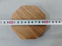Sous-verres octogonaux en bois de design nordique, fabrication directe du fabricant, en acacia naturel, écologiques, antidérapants, pour tasses et mugs, 100 mm