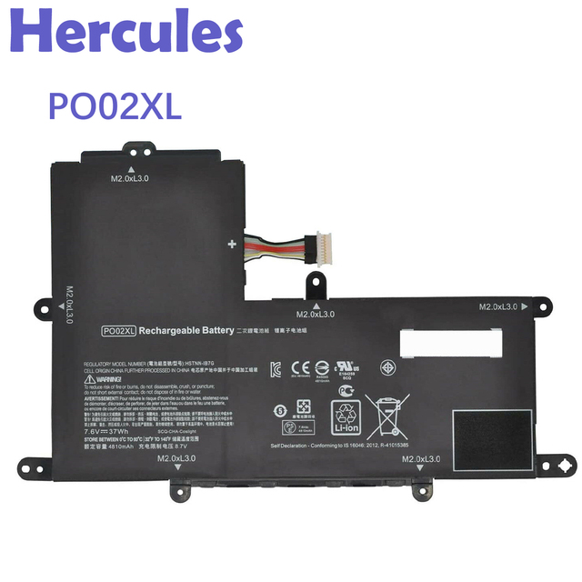 Genuine Laptop Battery 824560-005 TPN-Q166 PO02XL for HP Stream 11series Notebook Li-ion Rechargeable Batteries