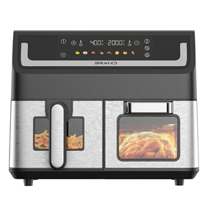 Freidora de Aire de Doble Cesta 5L+5L con Cocción Independiente, Doble Zona, Pantalla Digital LED, Saludable, Sin Aceite, con Partición Central Móvil - Product Image 5