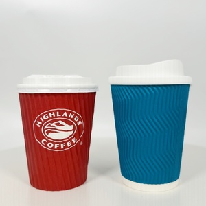 Vasos de Papel Desechables Personalizados para Café con Tapas, Vasos de Café con Leche de Grado Alimenticio para Bebidas Calientes, Vasos para Llevar con Tapas - Product Image 6