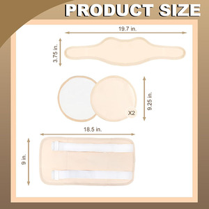 Castor Oil Pack Wraps Kit for Liver Detox Hormonal Leakproof Reusable <b>Compress</b> Kit for Thyroid Belly Castor Oil Breast Neck Wrap - Product Image 2