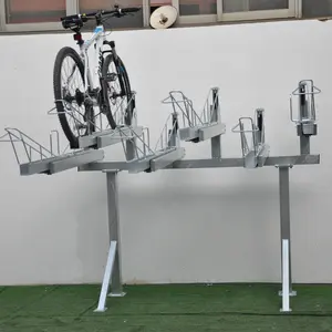 Double Decker Innovation Commercial Gass Assisted Bike Double Bicycle Rack For Garage 6 Bikes