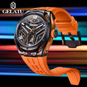 นาฬิกาข้อมือ GELATU 6007 ดีไซน์ OEM โลโก้สปอร์ต หรูหรา สายสแตนเลส สไตล์โครงกระดูก นาฬิกาอัตโนมัติ สำหรับผู้ชาย - Product Image 2