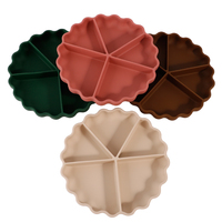 Assiette pour enfants en silicone de qualité alimentaire, écologique, douce, avec logo personnalisé pour l'alimentation