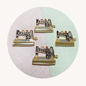 100 Stück/Satz 19 × 25 MM Minikleider-Nähmaschine Enamel-Schmuckanhänger zur Schmuckherstellung Armband Halskette Schlüsselanhänger DIY-Handwerk