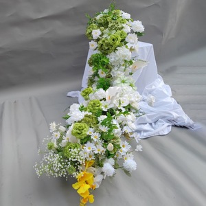 Yellow Artificial Silk Flower <b>Runner</b> Wedding <b>Table</b> And Aisle Decor Wedding Venue Arrangement Supplies - Product Image 4