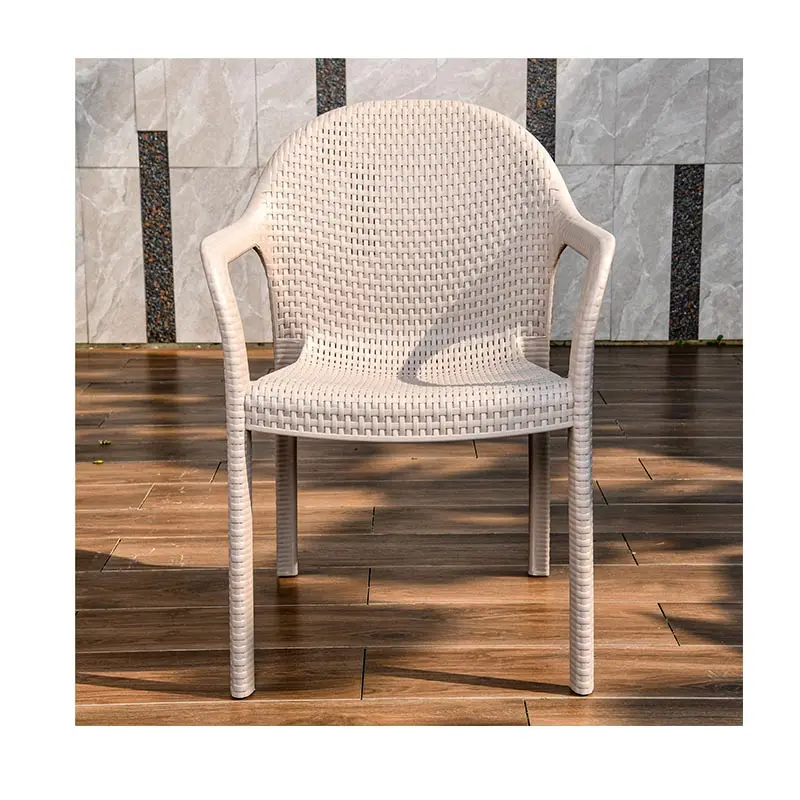 2024 nuovo design mobili da esterno pieghevole in PVC di plastica rattan sedia ristorante sedie da giardino tavoli e sedie