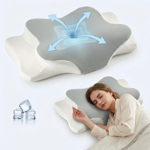 Ready to Ship 3D Mesh Breathable Memory Foam Neck Support <b>Pillow</b> Soft Deep Sleeping <b>Bed</b> <b>Pillow</b> in Butterfly Design for Sleepers - Product Image 1