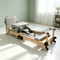 Reformer de Pilates pliable en chêne, couleurs personnalisables, ressorts importés, garantie 5 ans