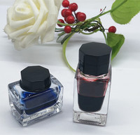 Nouveau style 15ml 20ml bouteilles d'encre en verre transparent vide de luxe emballage récipient en verre encre colorée trempée dans l'eau stylo bouteille fendue