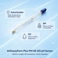 Électrode pH biopharmaceutique stérilisable à la vapeur pour la surveillance des procédés de fermentation en bioréacteur GMP, personnalisable OEM ODM