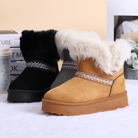 Bottes d'hiver pour femmes, nouvelle collection, très vendues, mi-mollet, fourrure courte artificielle, semelle antidérapante, chaudes et durables