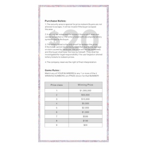 Free Design Digital Printing Custom Lottery <b>Scratch</b> Tickets 777 Lottery with Laser Film - Product Image 4