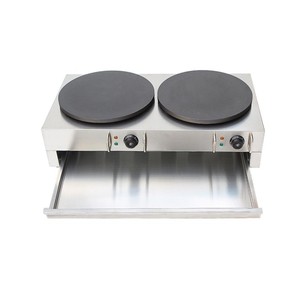 Machine à crêpes électrique/gaz à double chauffage personnalisable, 220V, nouvelle, en acier inoxydable 304, portable - Product Image 3