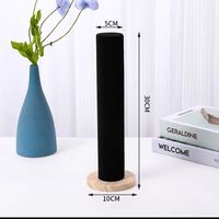 Exhibidores de Pelo Personalizados de Madera y Terciopelo, Cilíndricos, Verticales, en Rosa, Blanco, Negro y Verde