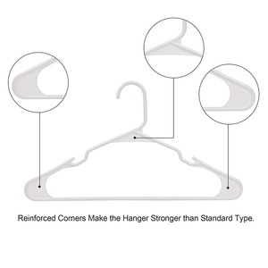 Black and White Polygon Plastic Dry Wet Dual-purpose Non-Slip Space-Saving Hook Type Clothes Hanger <b>Storage</b> for <b>Bathroom</b> Store - Product Image 2