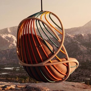Silla Colgante Nórdica para Interiores y Exteriores, Columpio de Ratán, Silla Tipo Nido de Pájaro, <span class=keywords><strong>Cuna</strong></span> para Hogar, Balcón, Patio, Muebles de Descanso - Product Image 2
