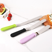Spatule à glacer incurvée en acier inoxydable de 6/8/10 pouces pour la pâtisserie, le gâteau, le glaçage, la cuisine